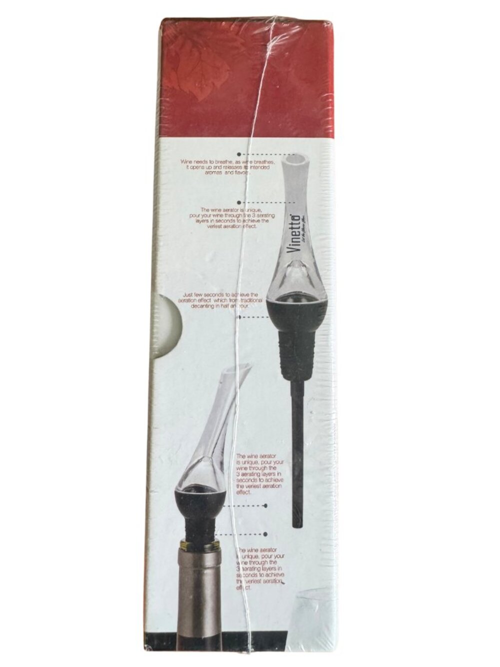 Vinetto Wine Aerator Pourer | New in Box Wine Decanter Spout - Picture 3 of 5